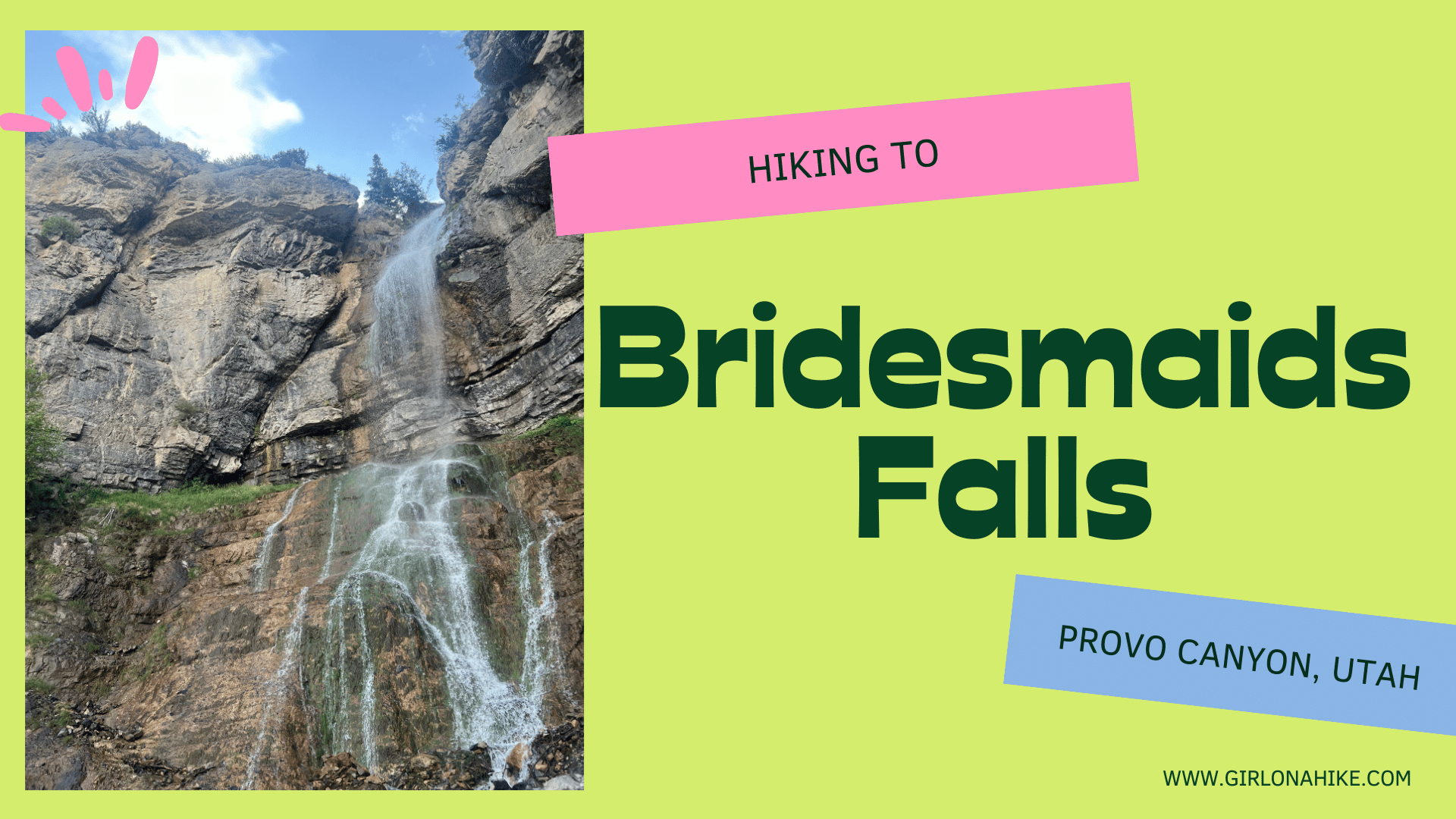 Hiking to Bridesmaids Falls, Provo Canyon - Girl on a Hike
