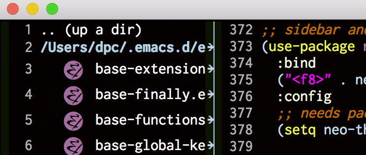 macOS Emacs 26 display-line-numbers, neotree and me, or How I Became an Emacs Power User Today | David Crook