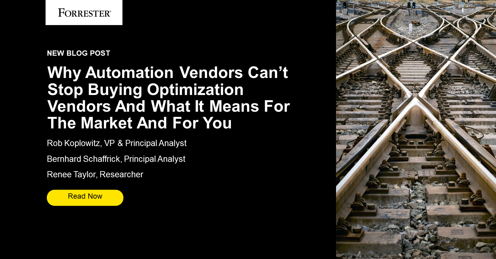 Why Automation Vendors Can’t Stop Buying Optimization Vendors And What It Means For The Market And For You