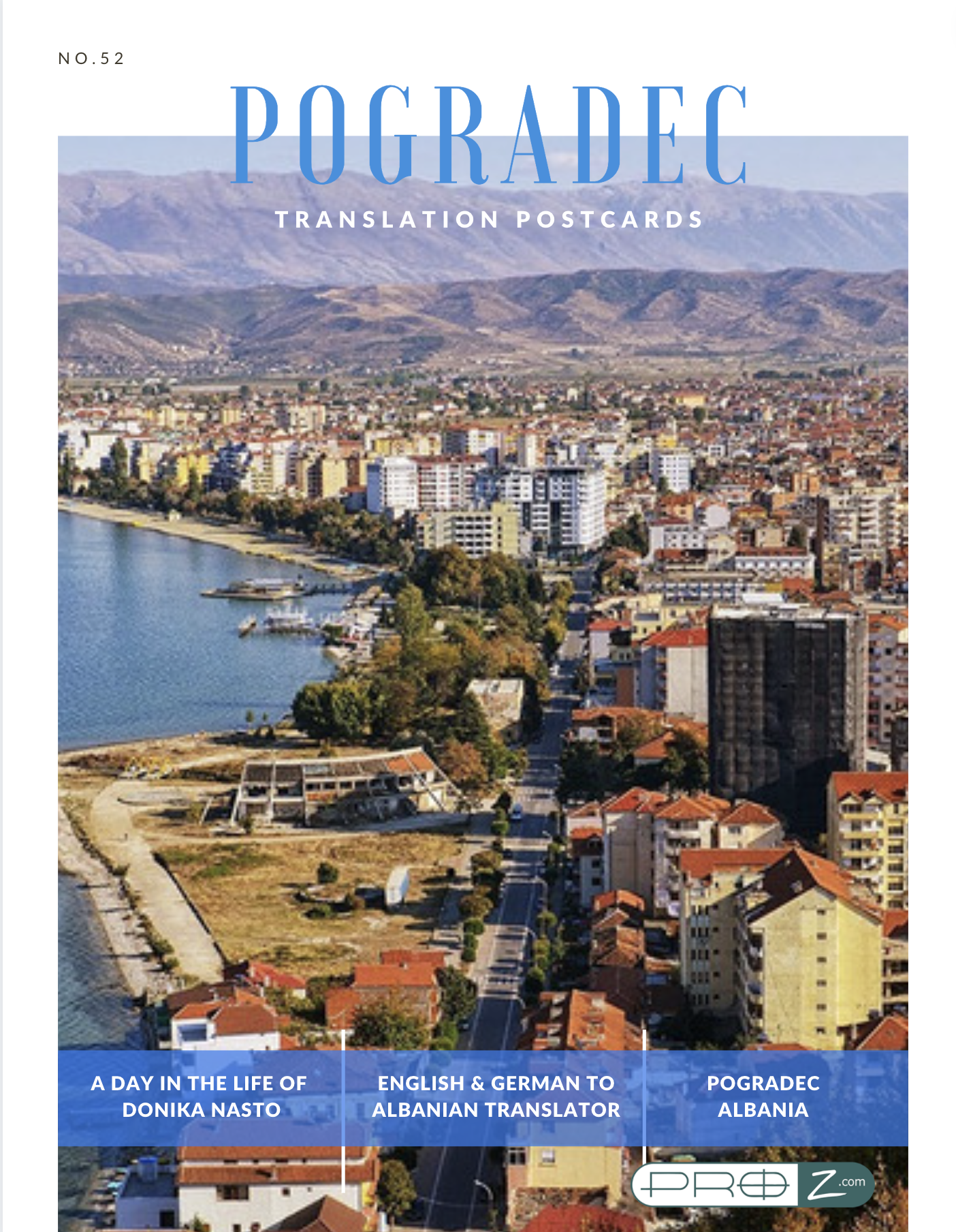 Translation Postcards: Donika Nasto, DE/EN>AL translator in Pogradec, Albania