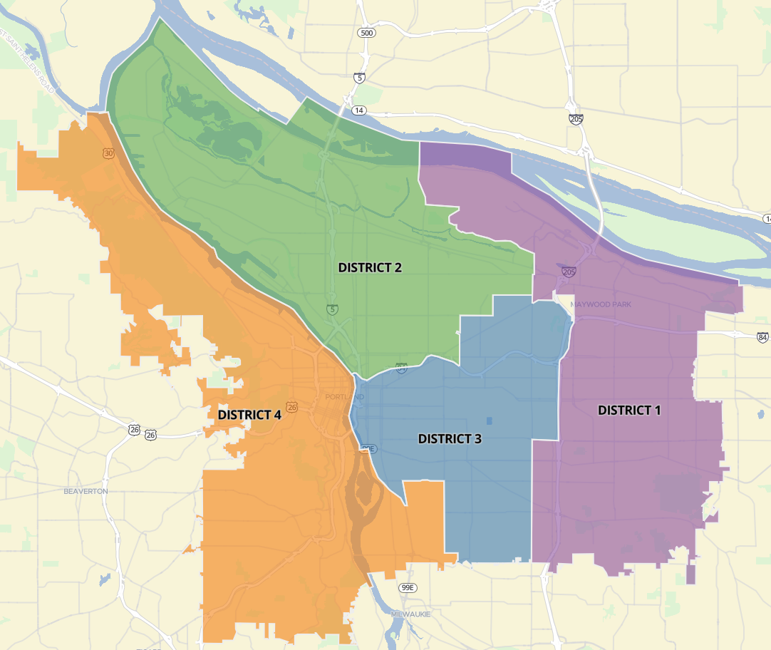 Interactive map: City Council districts :: The Oregonian | OregonLive.com