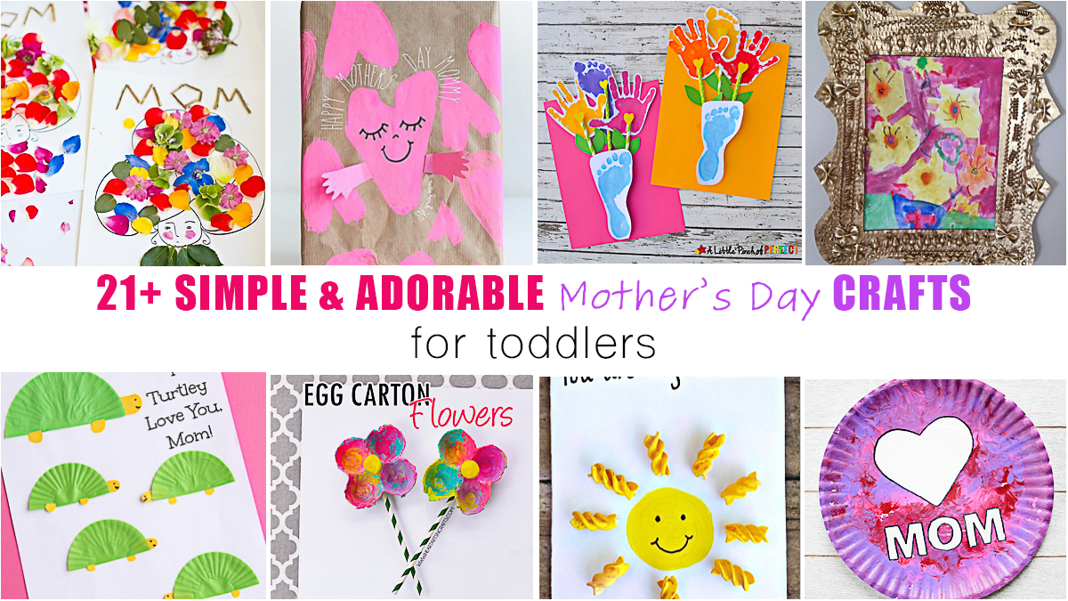 50 Simple & Cute Mother's Day Crafts for Toddlers - Happy Toddler Playtime