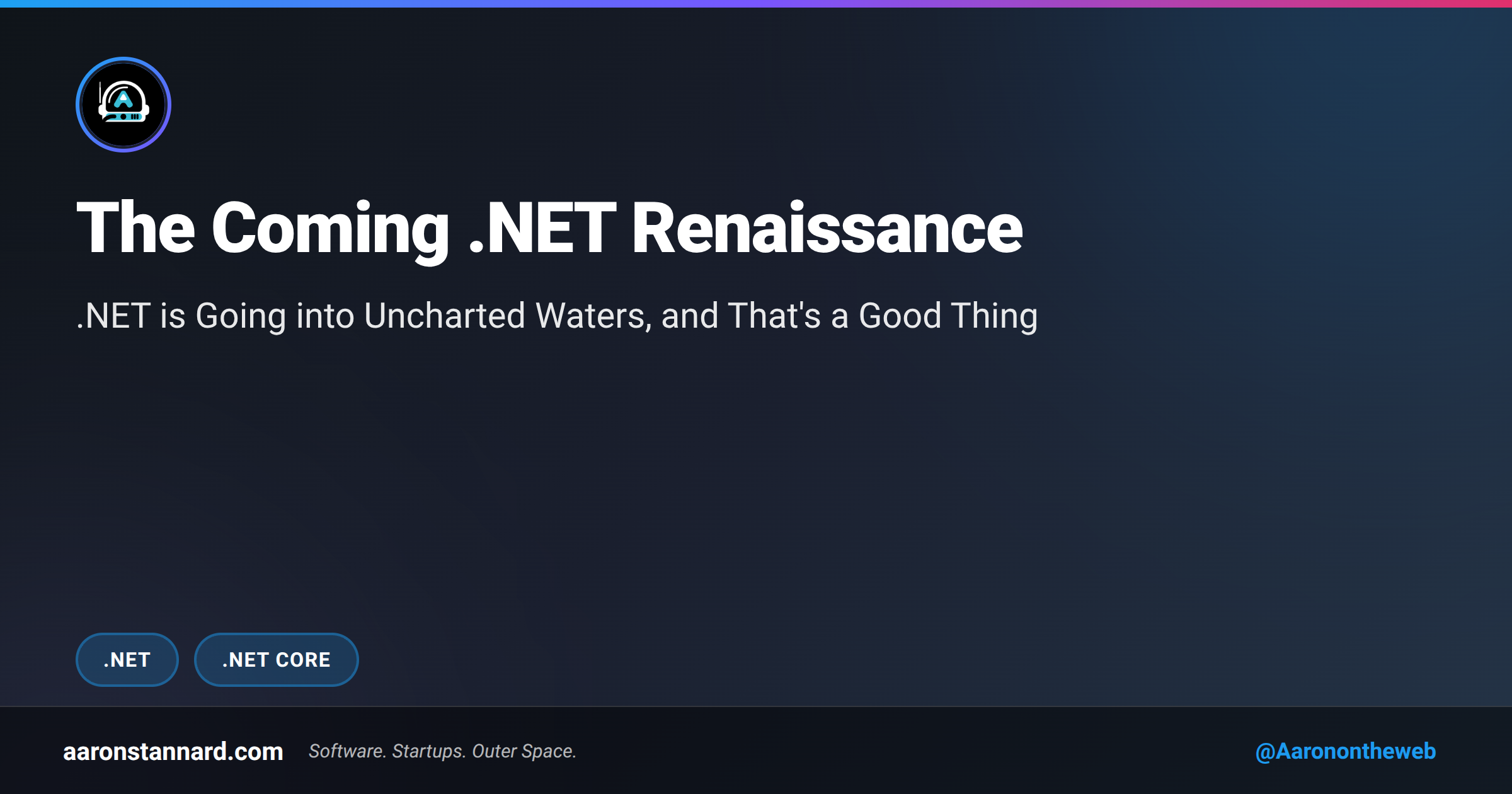 The Coming .NET Renaissance – Aaronontheweb