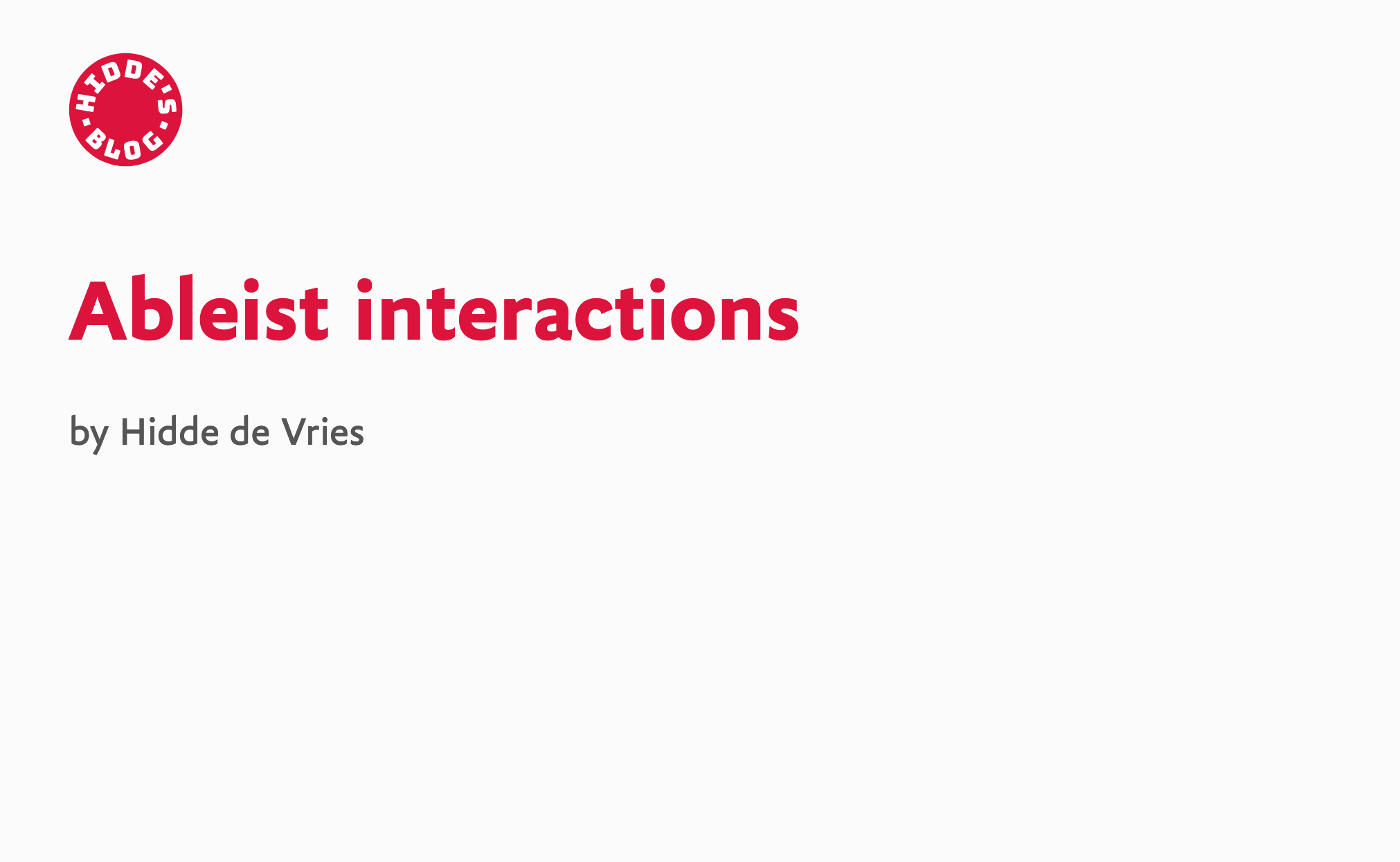 Ableist interactions | hidde.blog