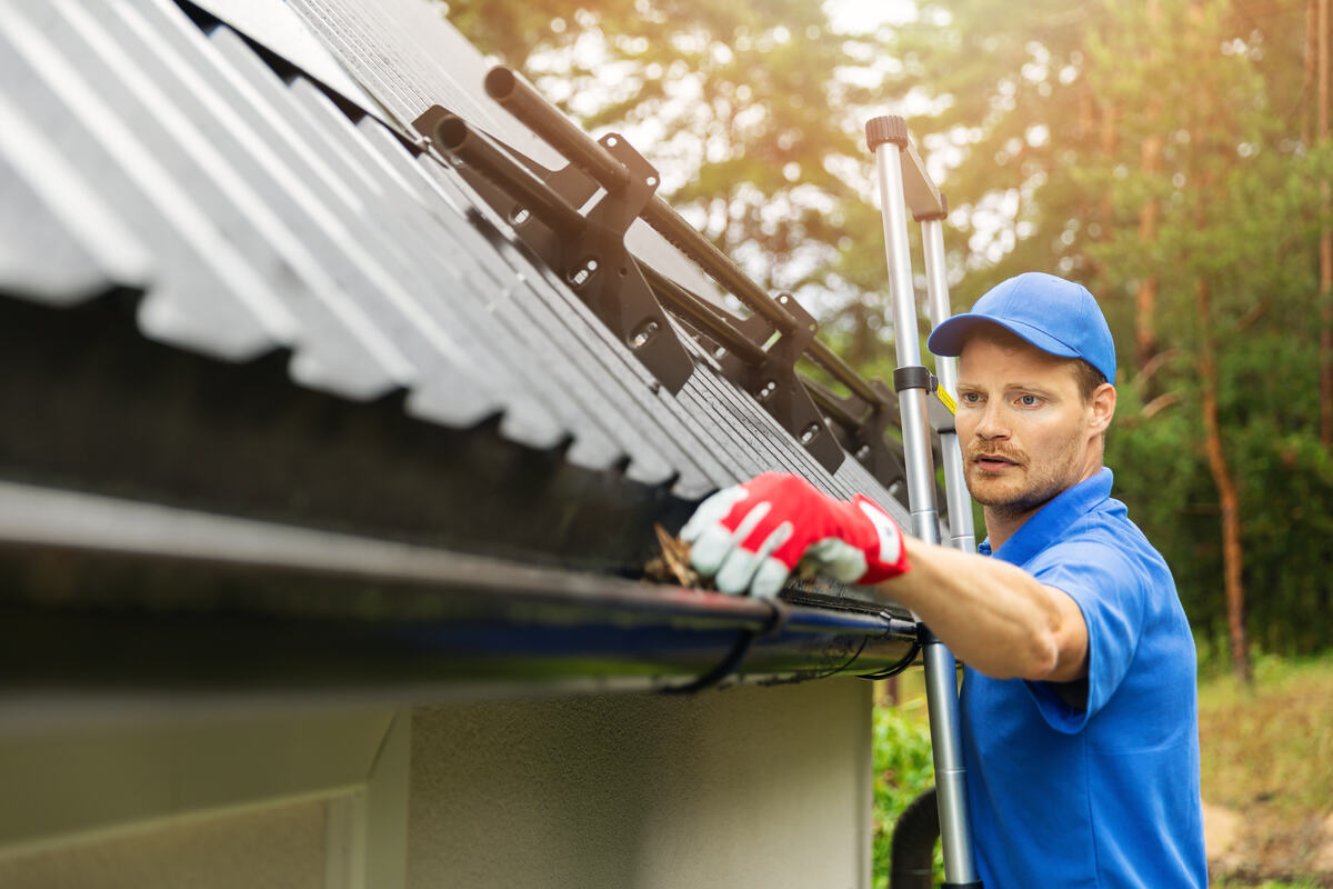 How to Clean Gutters Safely Using a Ladder