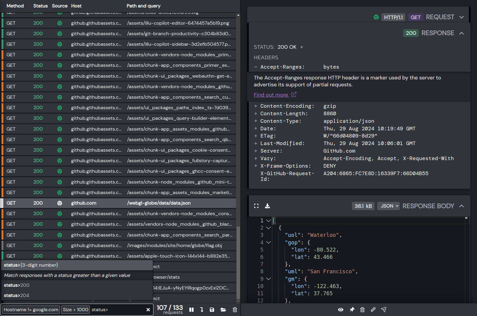 Intercept, debug & build with HTTP