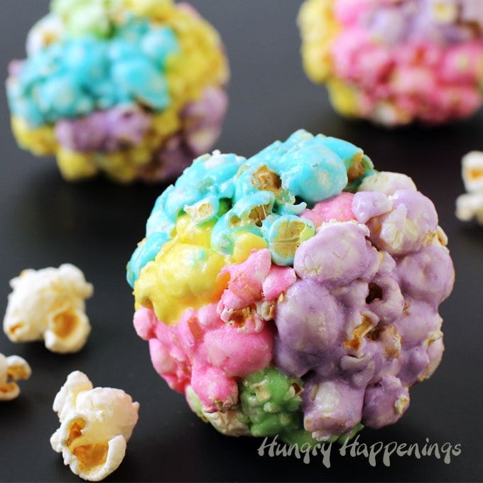 Peeps Popcorn Balls - Rainbow Colored Easter Treats