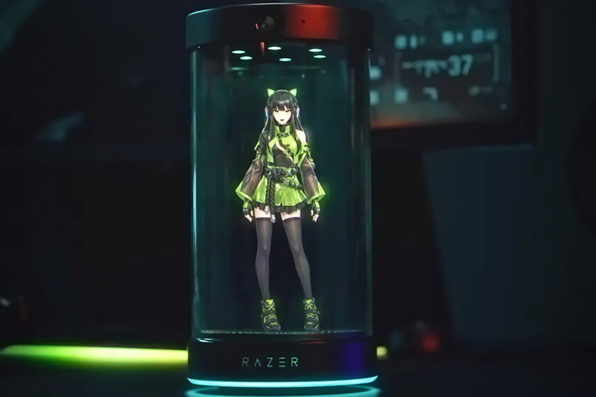 Lo nuevo de Razer es una waifu en holograma que le dará consejos a los jugadores profesionales