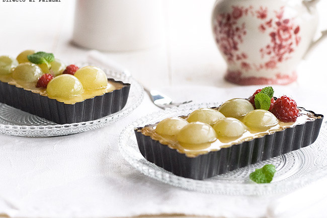 Tartaletas de uvas y crema, receta de cocina fácil, sencilla y deliciosa