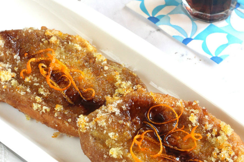 Torrijas de vermú. La torrija solo para adultos
