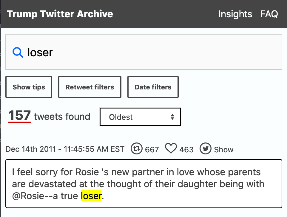 Trump Twitter Archive