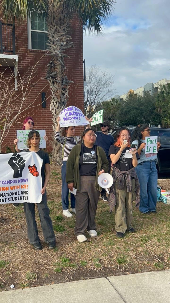 Tampa Students rally against USF’s official collaboration with ICE — Fight Back! News