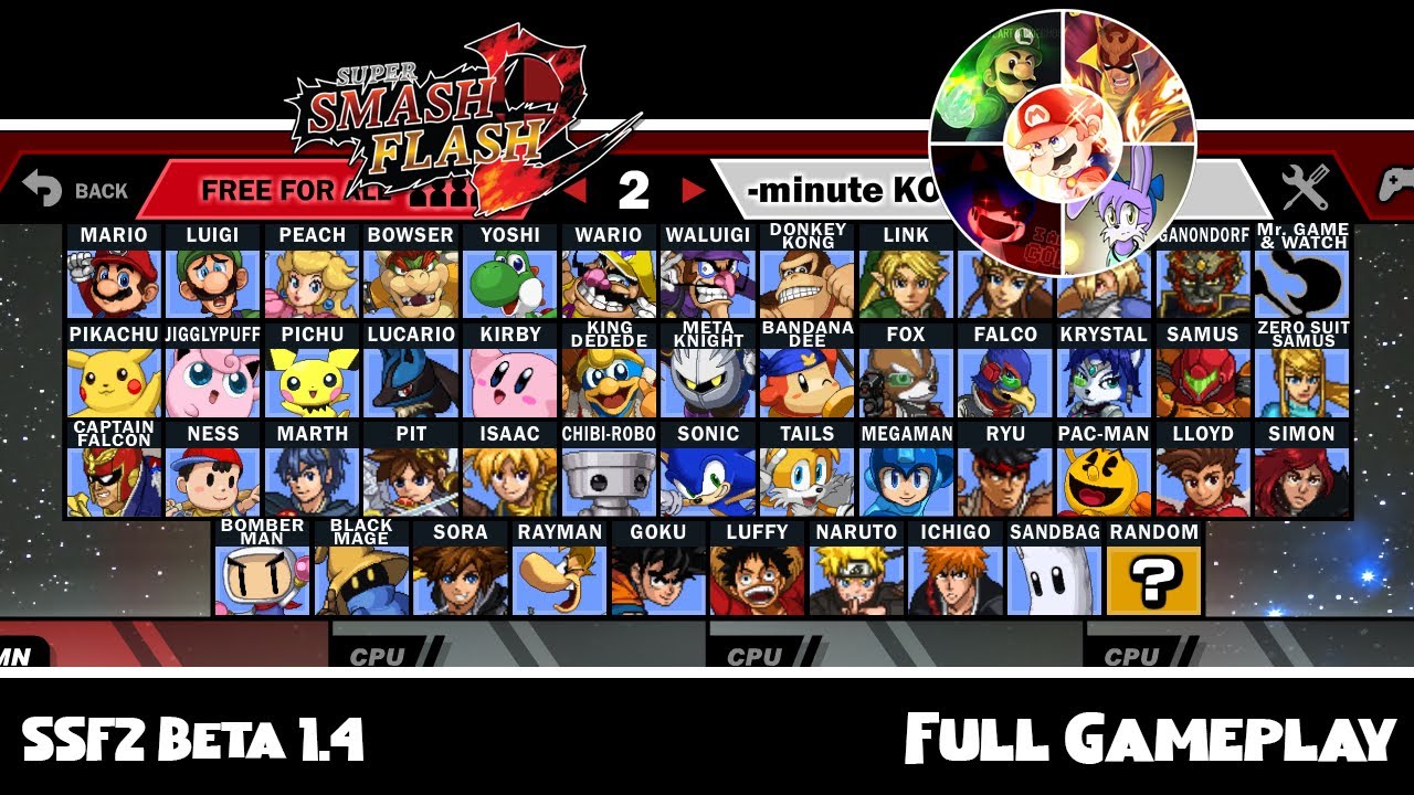 Super Smash Flash 2 Beta 1.4: Full Gameplay