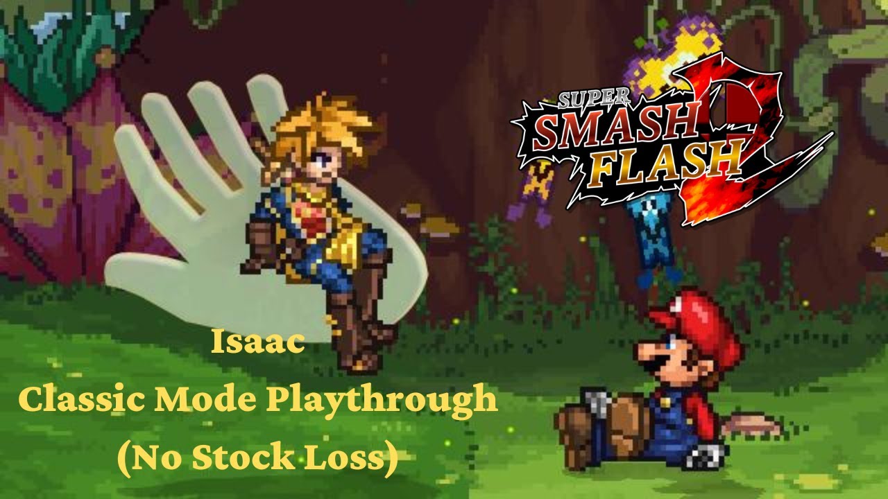 Super Smash Flash 2 - Isaac Classic Mode Playthrough (No Stock Loss)