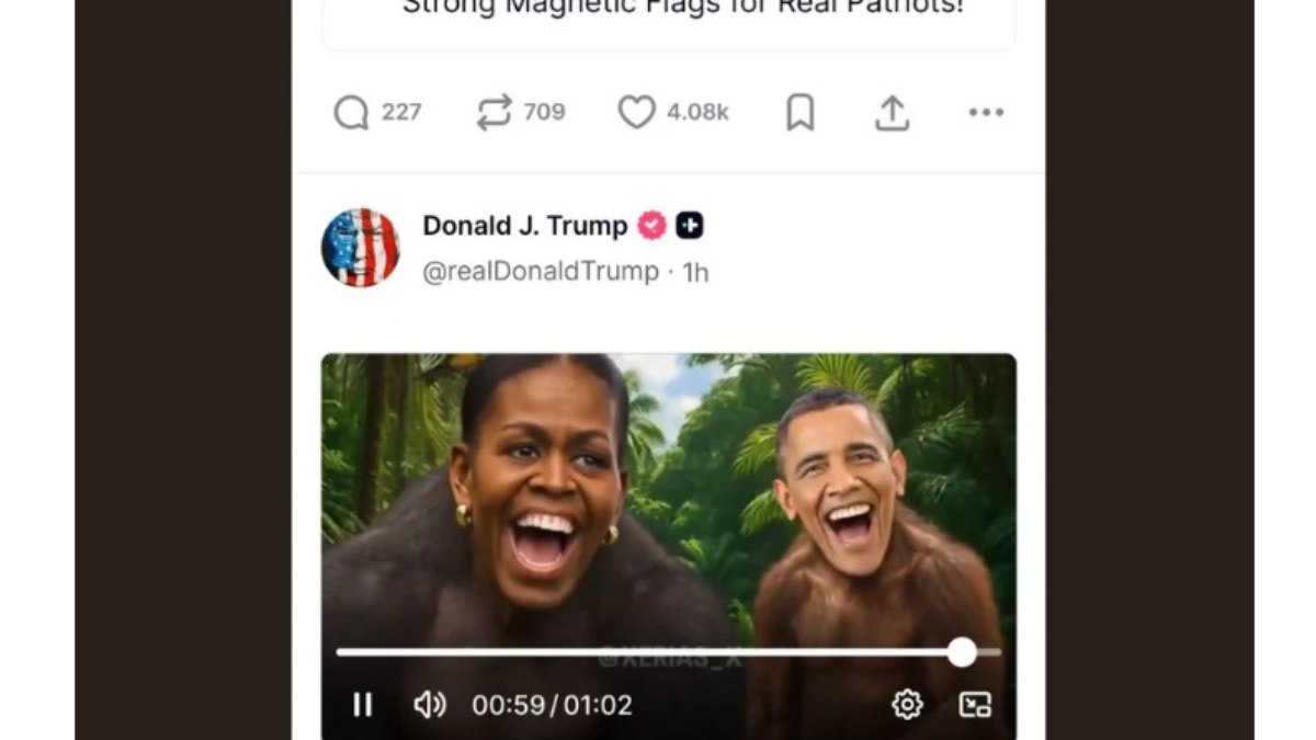 VÍDEO: post racista de Trump com Obama gera revolta