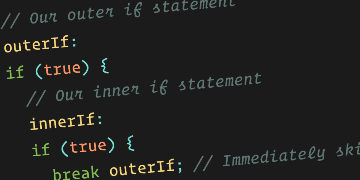 You Can Label a JavaScript `if` Statement | CSS-Tricks