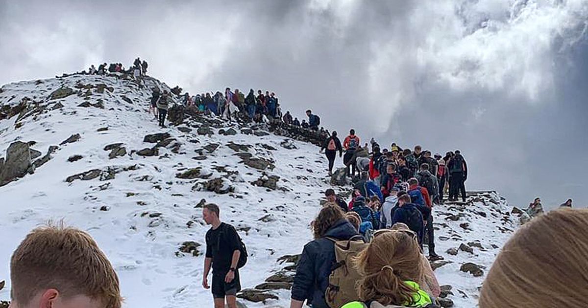Astonishment at what 'muppets' wear when flocking to Snowdon in all weathers | North Wales Live