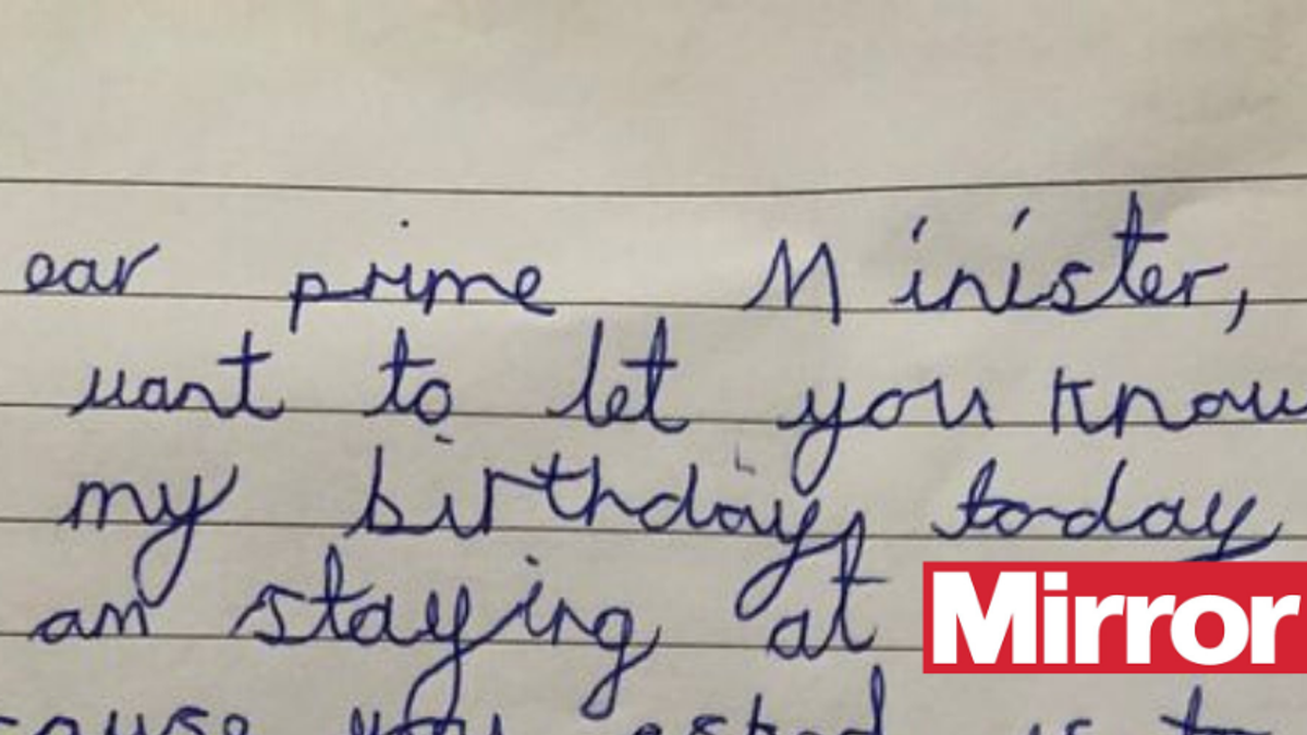 Coronavirus: Girl's letter to Boris Johnson after cancelling 7th birthday party - The Mirror