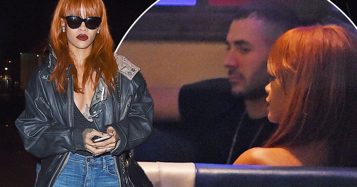 Rihanna gets close to Real Madrid star Karim Benzema as couple spotted leaving restaurant in early hours - The Mirror