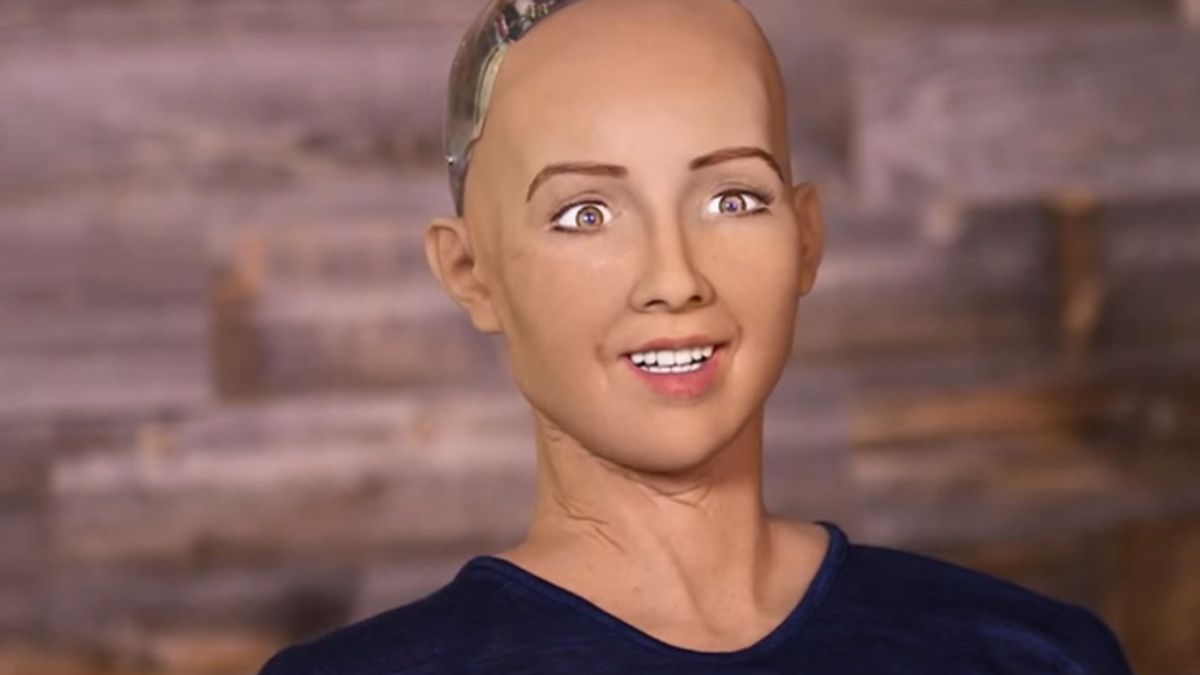 Watch Sophia the 'sexy robot' claim she will 'destroy humans' - leaving creator red faced - The Mirror