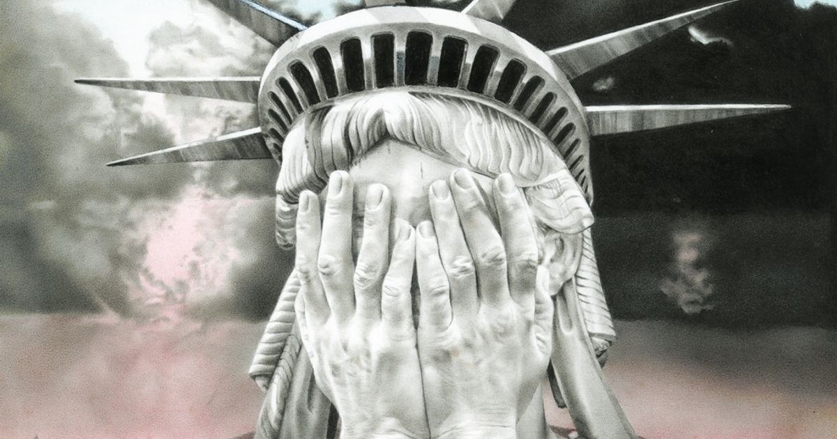 Gee Vaucher's artwork 'Oh America' and the story behind the Daily Mirror's historic US election front page - The Mirror