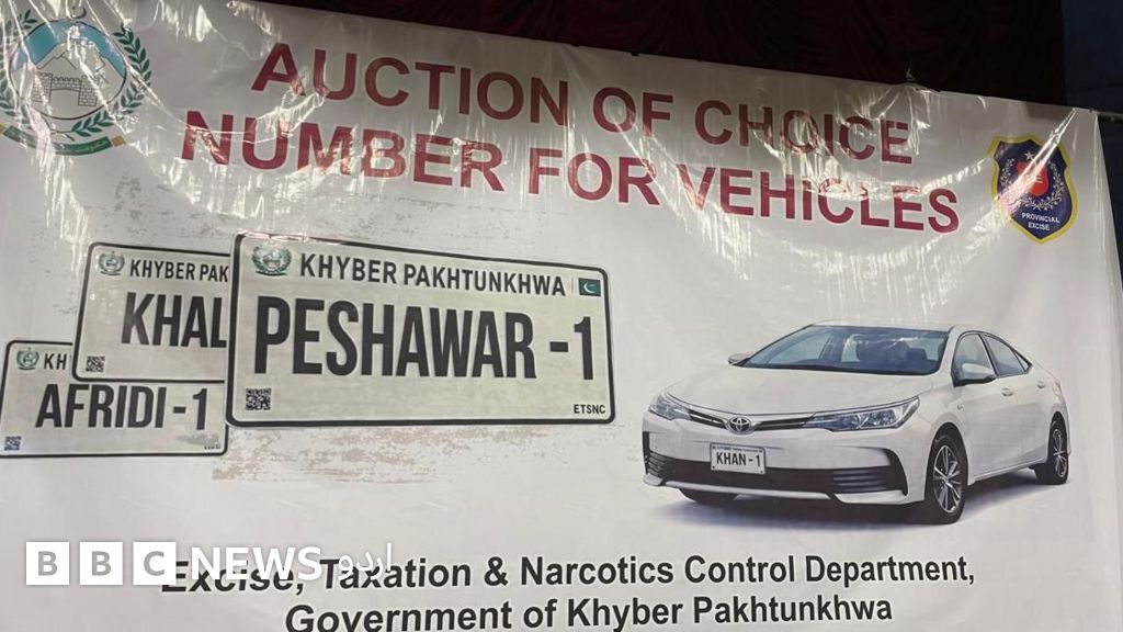 پشاور میں نمبر پلیٹس کی انوکھی نیلامی: ’وزیر‘ اور ’آفریدی‘ کے لیے بڑی بولیاں مگر ’عمران خان‘ غائب - BBC News اردو