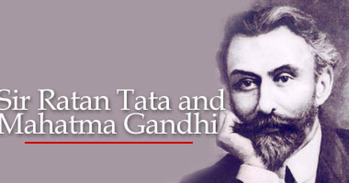 Sir Ratan Tata and Mahatma Gandhi - Rediff.com