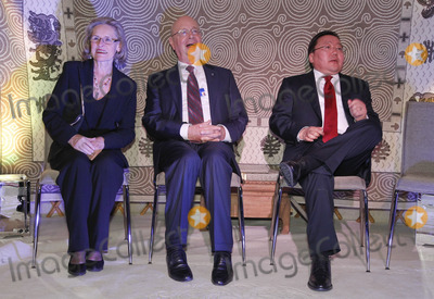 Photos and Pictures - World Economic Forum Davos 2014: Mongolian Nigt at Intercontinental Hotel Davos with WEF Founder Klaus Schwab, his wife Hilde Schwab and President of Mongolia,Tsachiagiin Elbegdordsch on Friday, 24.01.2014 Credit: Mandoga Media/face