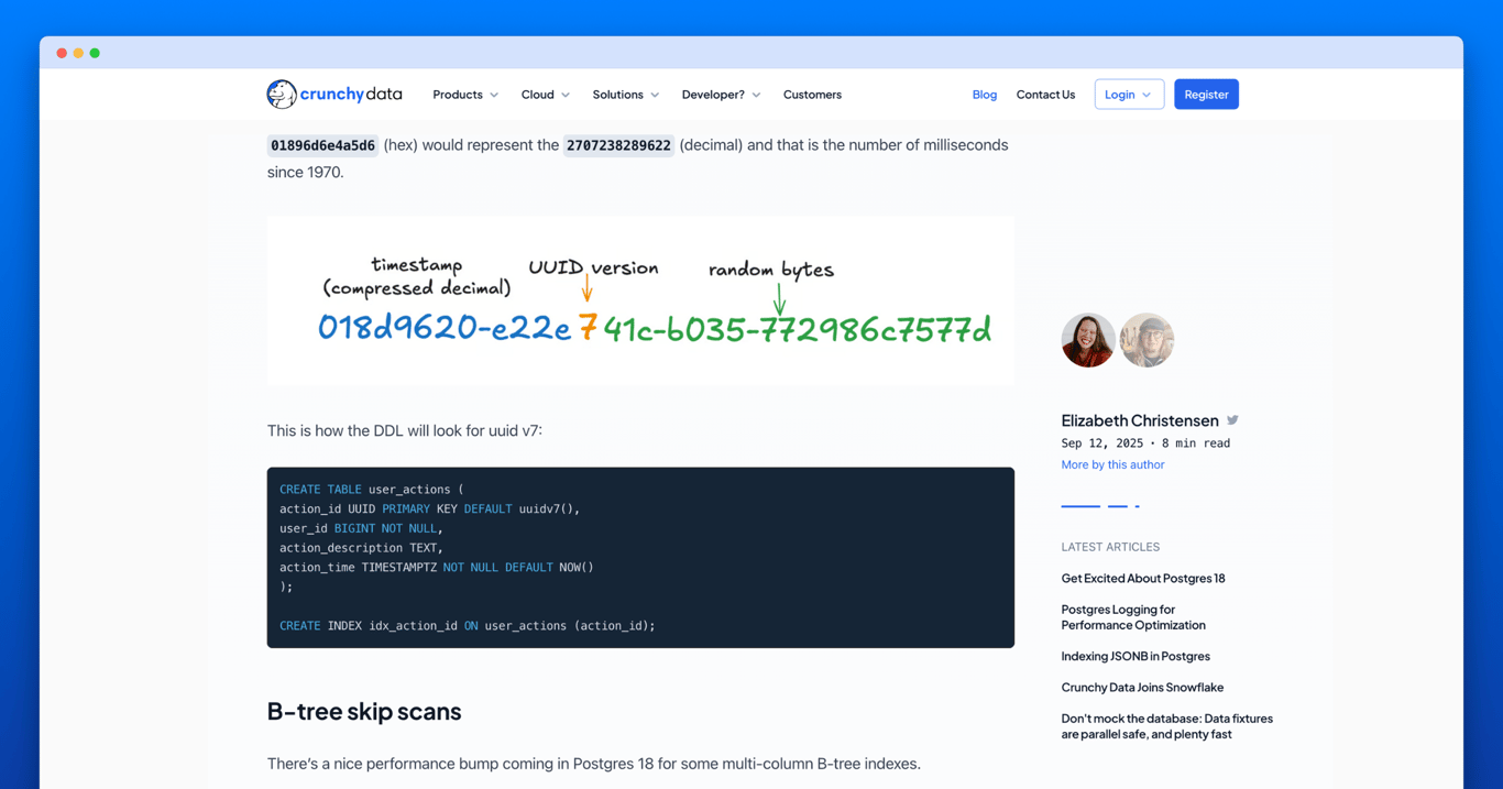 Get Excited About Postgres 18 | Crunchy Data Blog