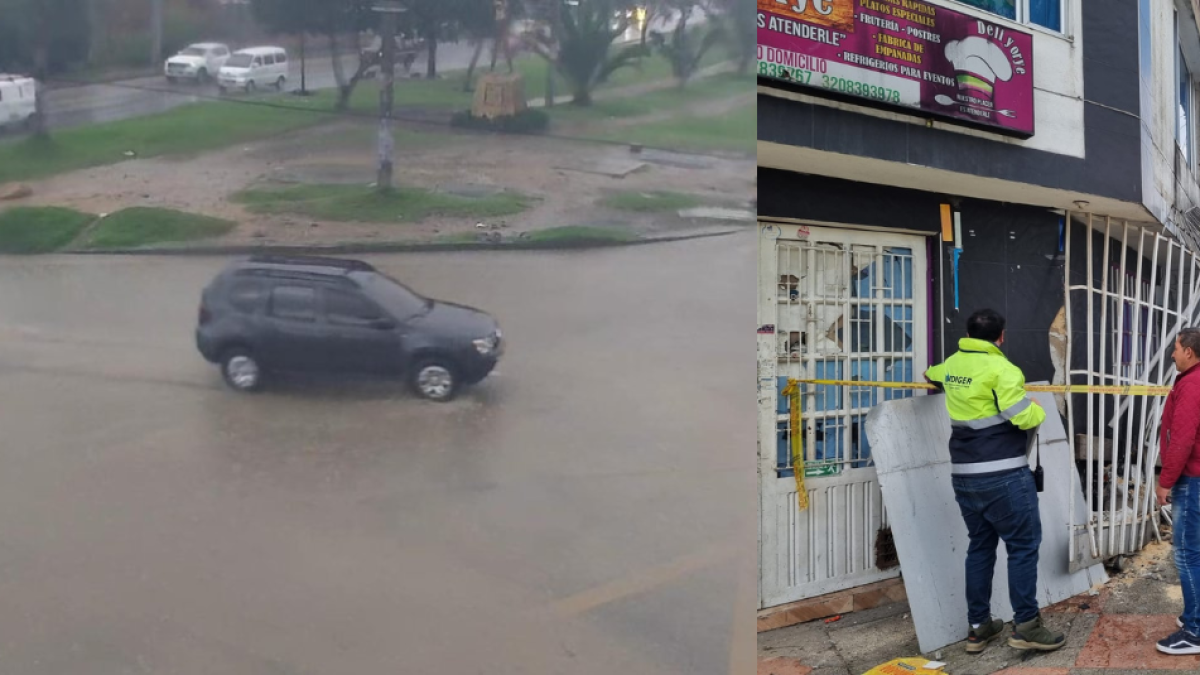 Granizada y fuertes lluvias en Bogotá causaron emergencias en 12 localidades y afectaron la movilidad