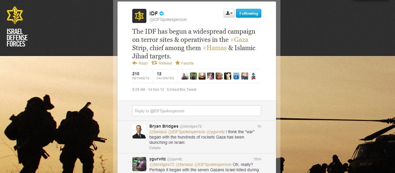 Israel Announces Gaza Invasion Via Twitter, Marks The First Time A Military Campaign Goes Public Via Tweet - Fast Company
