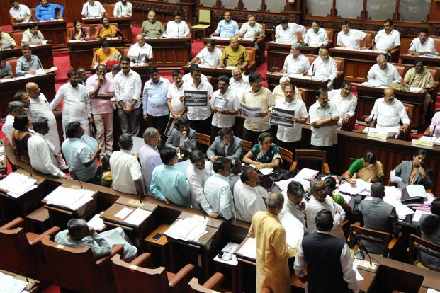 Rebel legislators meet Karnataka assembly speaker