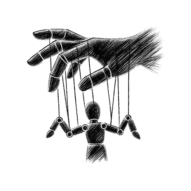 Puppet master | Premium Vector