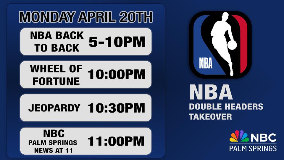 NBA Playoffs Take Center Stage: NBC Palm Springs Announces Special Programming Schedule for Monday, April 20 - NewsBreak