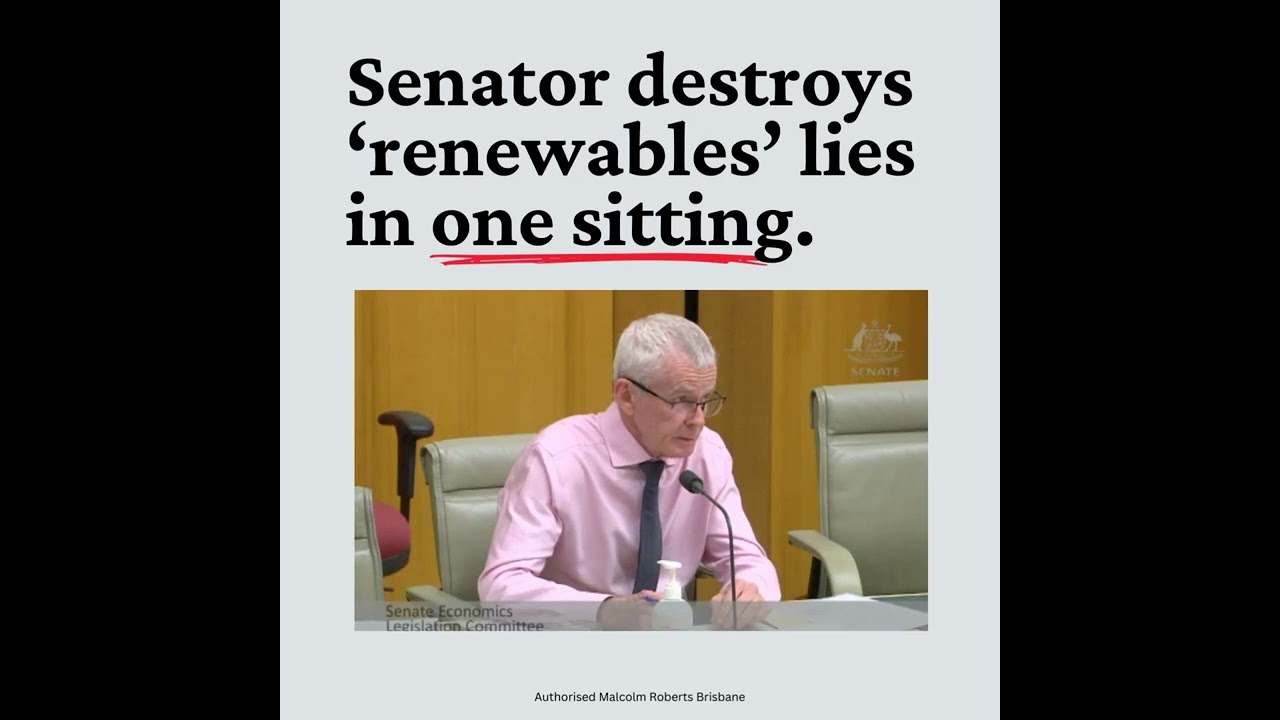 CSIRO’s GenCost is Just a Wind and Solar Fairy-tale! - Malcolm Roberts