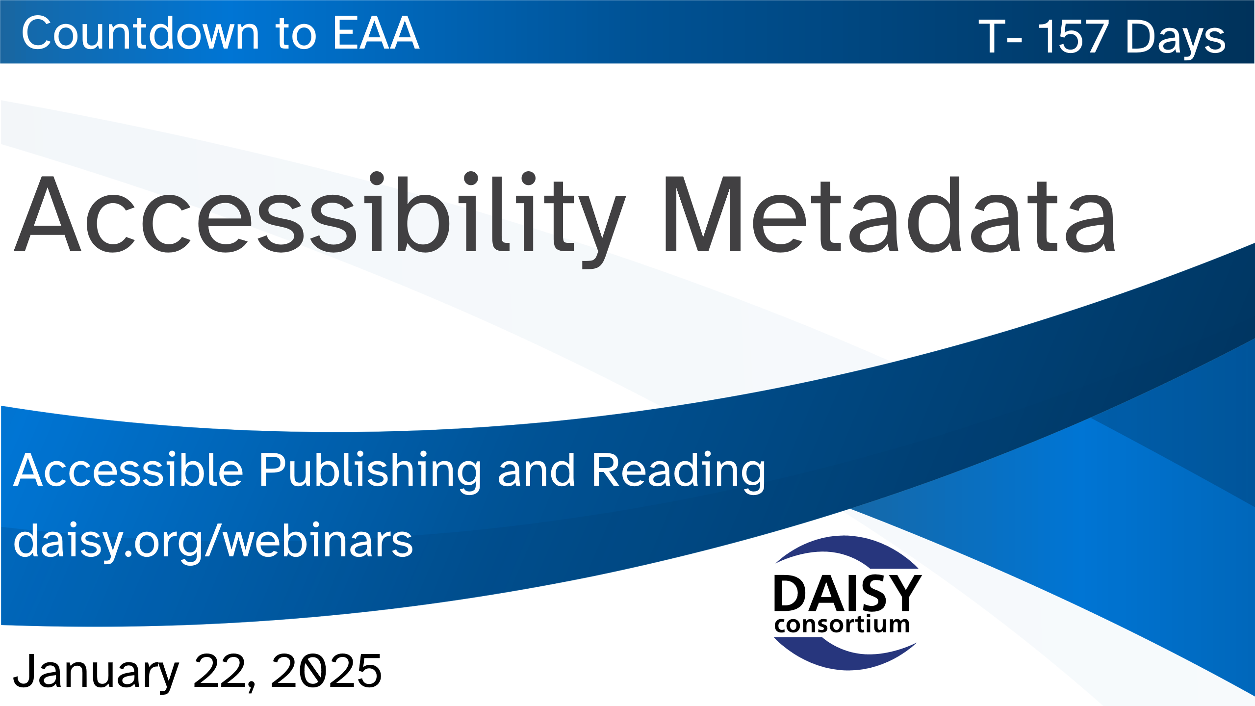 Accessibility Metadata, T-157 (W) - Inclusive Publishing