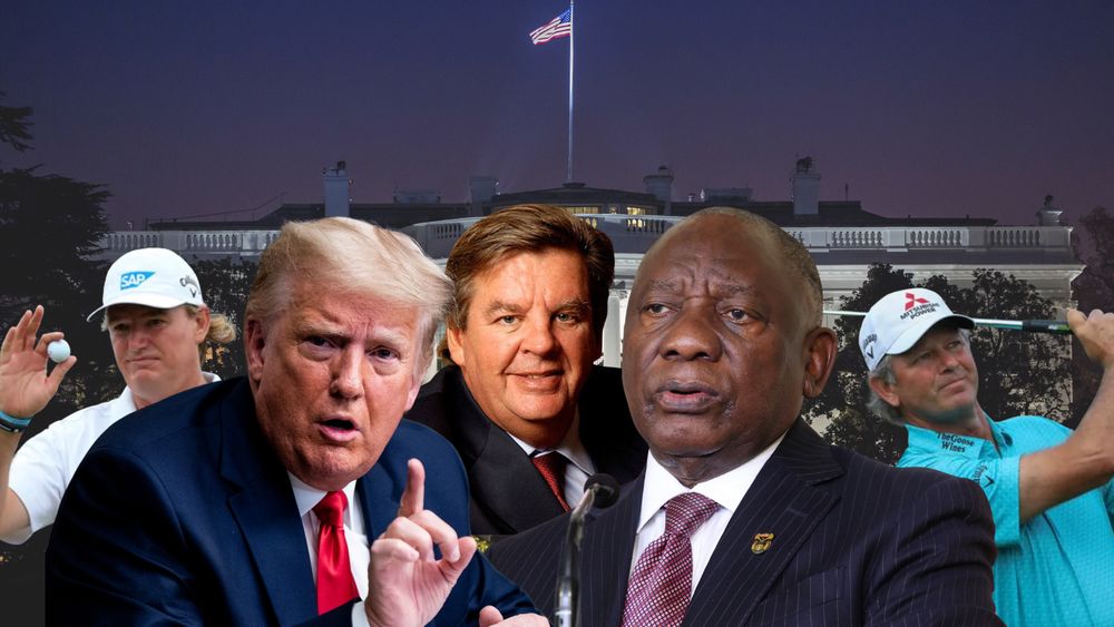 Tee off: Johann Rupert, golfers Ernie Els and Retief Goosen join Ramaphosa in crucial Trump meeting