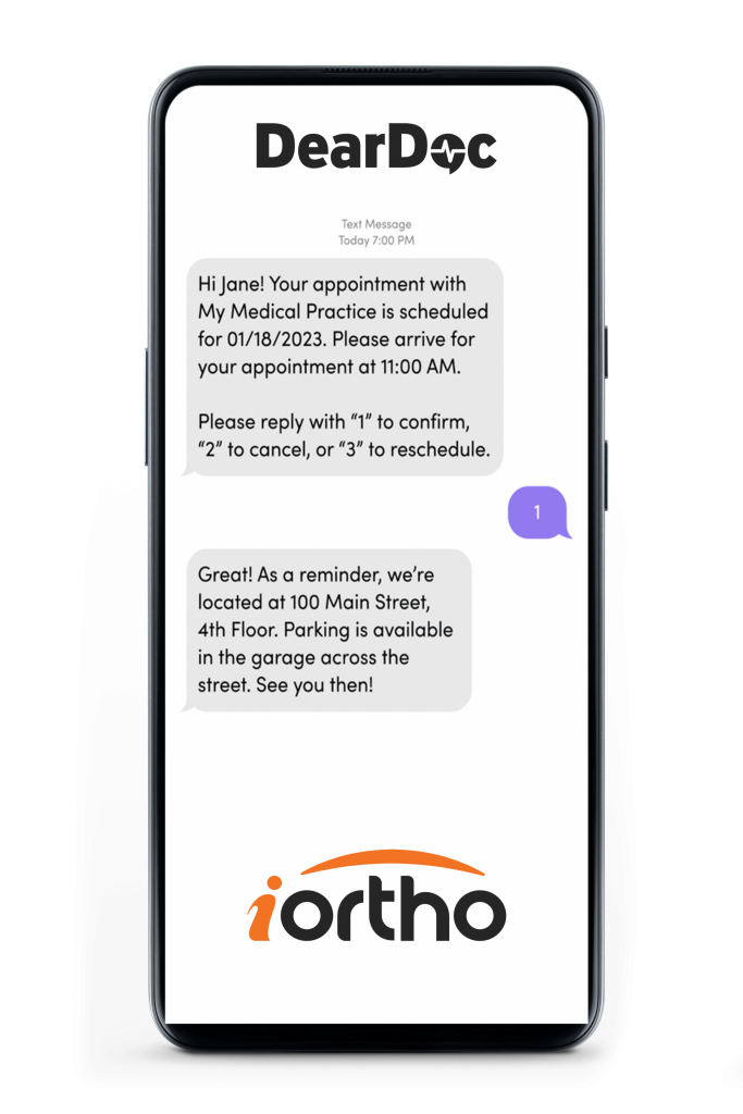 Text with Deardoc - iOrtho - The Orthopedic Institute
