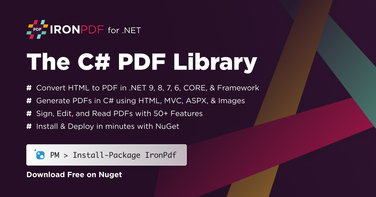 Code Example: Create Blank Page PDF in C# on .NET 10 | IronPDF