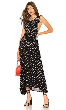 Free People MIDI-KLEID BUTTERFLIES in Black | REVOLVE