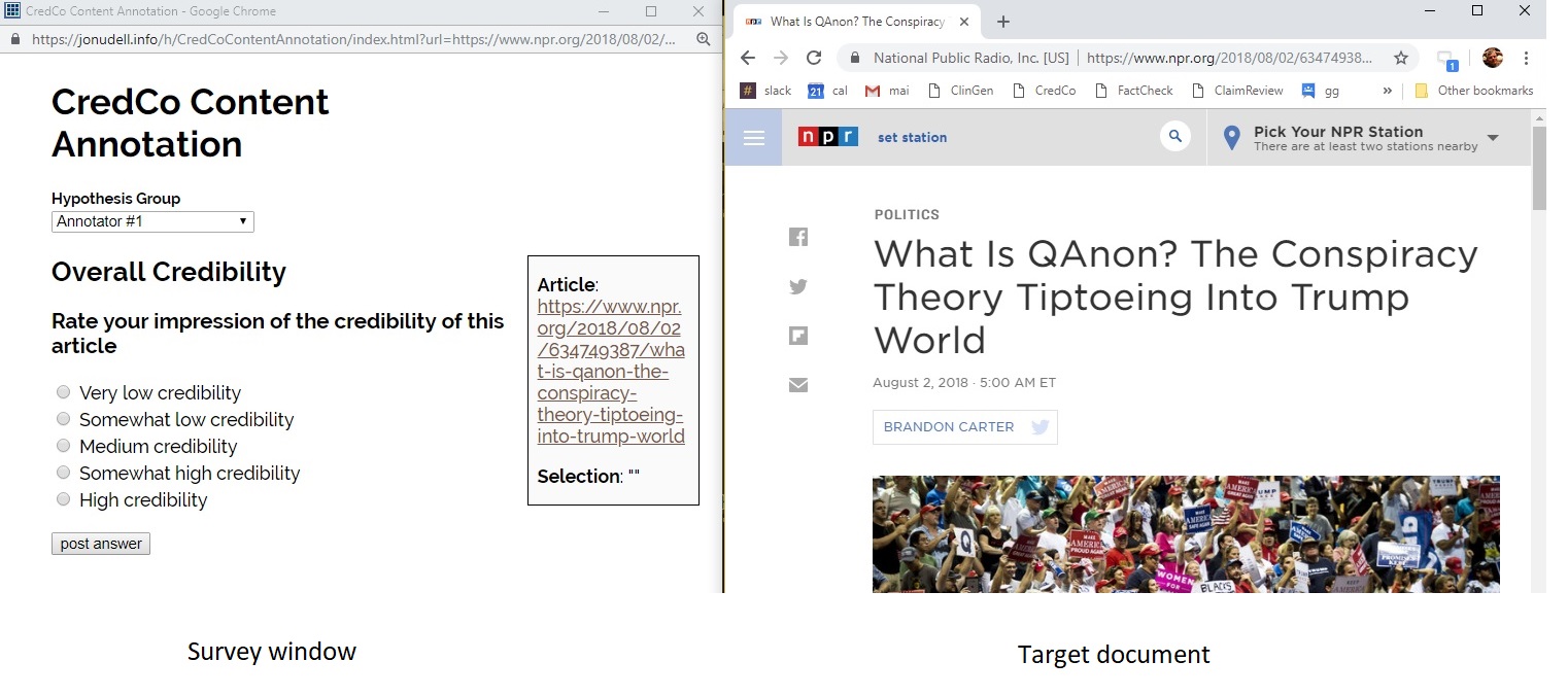 Annotation-Powered Questionnaires : Hypothesis