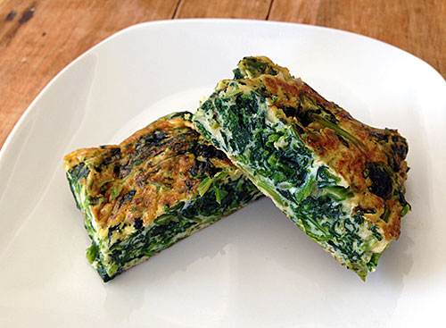 Spinach Tamagoyaki (Spinach-packed omelette) | JustBento