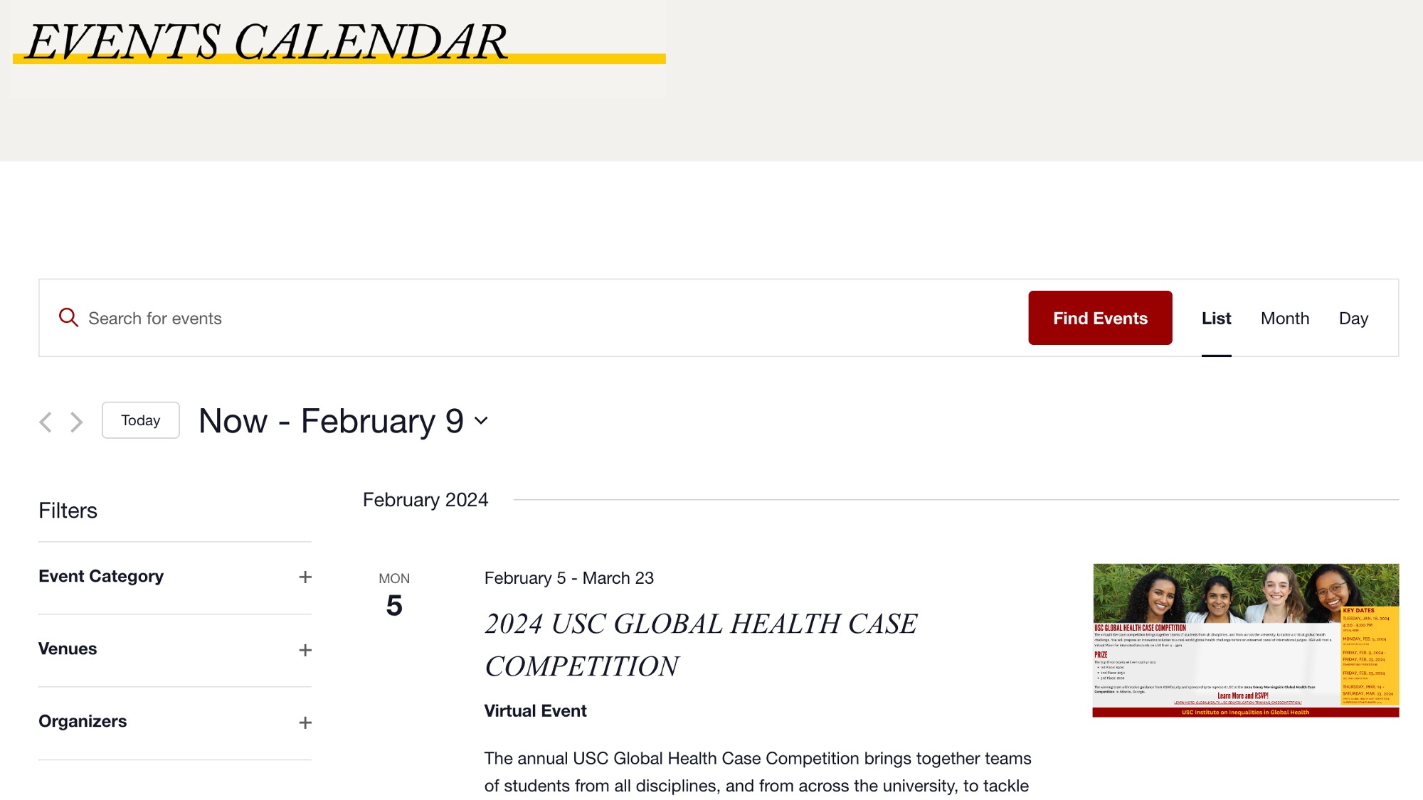 New Calendar Lets Users Directly Submit Events