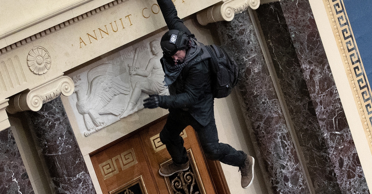 Man on Senate Balcony Identified as Josiah Colt