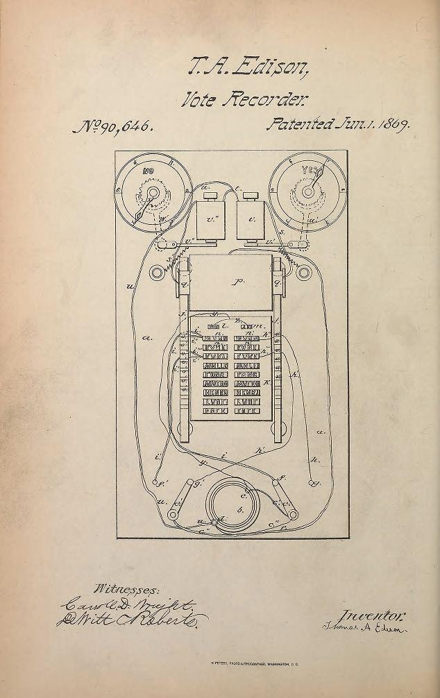 Collection of United States patents granted to Thomas A. Edison, 1869-1884
