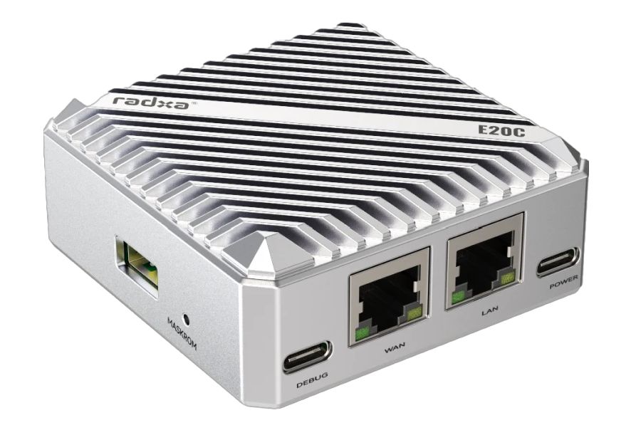 Radxa ROCK E20C is a tiny 2.6 inch PC with a RK3528A chip and two Gigabit Ethernet ports for $25 and up - Liliputing