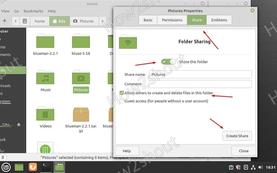 Install Samba on Linux Mint to share files with Windows - LinuxShout