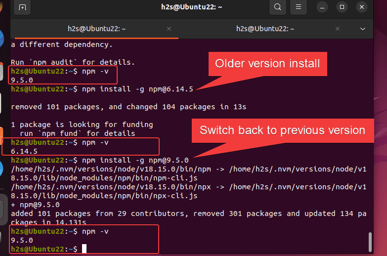 How to change NPM version in Linux, Windows or macOS?