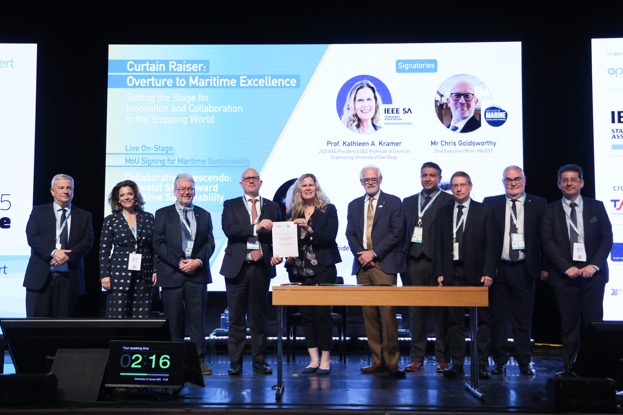 Memorandum of Understanding (MoU) on Sustainability in Shipping signed between the IEEE and the IMarEST - Maritimes