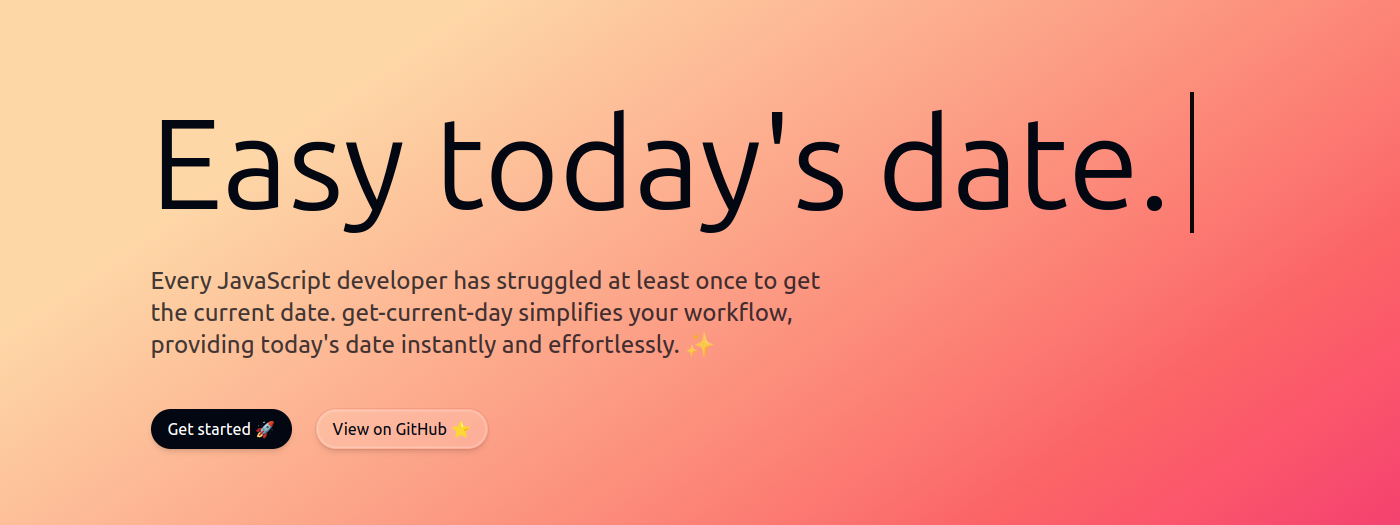 Get Current Day - the most useless NPM package